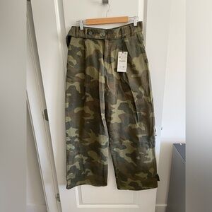 NWT Zara wide leg camo pants size medium